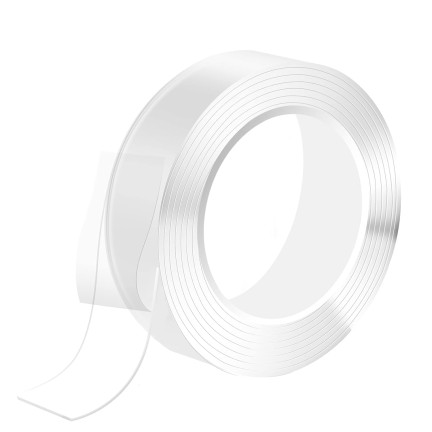 TG84360 doppelseitiges Klebeband, wiederverwendbar, transparent, 2 cm × 1 m