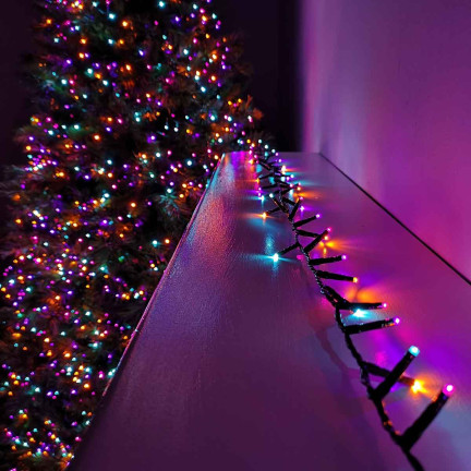 LED-Lichterkette 500 L, mehrfarbig, Weihnachtsbaum, weihnachtlich, für den Außen- und Innenbereich, 3+25 m