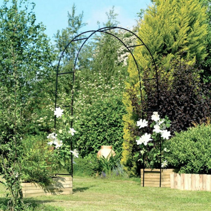 PERG-N3214 Gartenbogen Metallbogen für Rosen Blumen Zweige 240cm