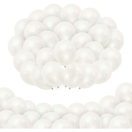 TG53243-4 LUFTBALLONS 100PCS PERLE WEISS HOCHZEIT KOMMUNION GEBURTSTAG