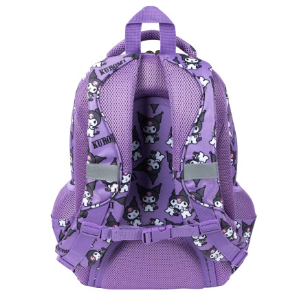 KUR1 Schulrucksack „Kuromi“ von Sanrio, violett, Original-Lizenzprodukt von St. Majewski, 22 l, 4 Fächer