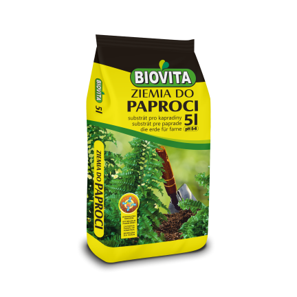 Farn-Erde, mit Dünger angereichertes Pflanzsubstrat, optimale Zusammensetzung, gute Luftdurchlässigkeit, Biovita 5 l
