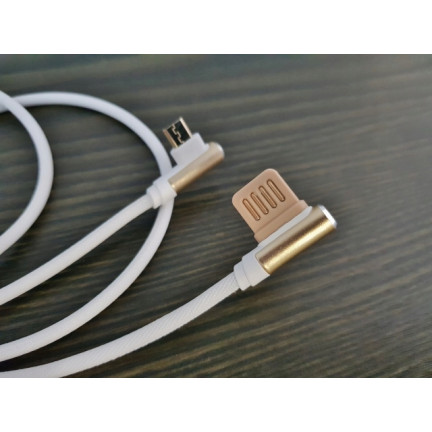13679 Micro USB Seitenkabel Nylon 100cm Aluminium