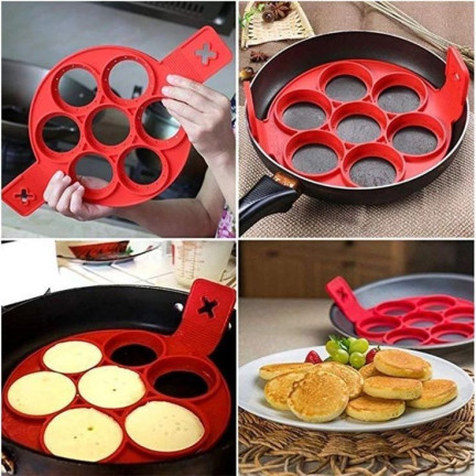 TG63197 Silikonpfannkuchenform für Pfannkuchen, Spiegeleier, Omeletts und Pfannkuchen
