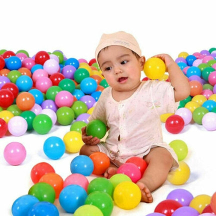 Ll38 bunte Bälle für Bällebad 7 cm Babybälle Plastikbälle Baby Spielbälle 100 Stück