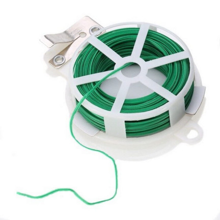 TG77619 Gartendraht, Gartenstrumpfband, Seil mit Abschneider 20m
