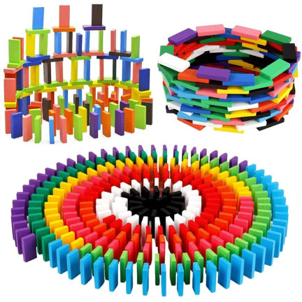 TG67014 Holz-Domino-Steine, großes Puzzle, 120 Teile