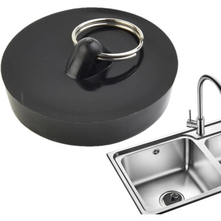 Gummistopfen für Spülbecken, Abfluss, Waschbecken, Badewanne, mit Griff