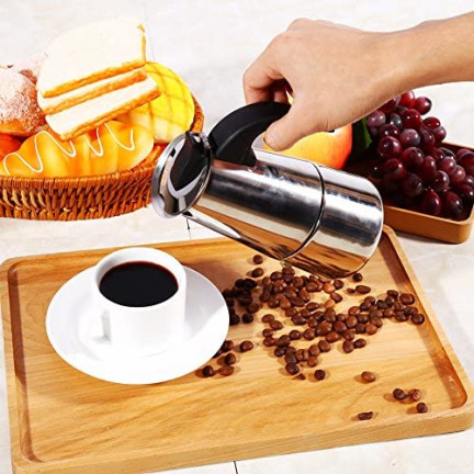 TG56285 Stahlkaffeemaschine für 2 Tassen MAKINETKA Teebrüher 100ml