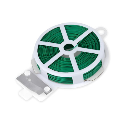 TG77619 Gartendraht, Gartenstrumpfband, Seil mit Abschneider 20m