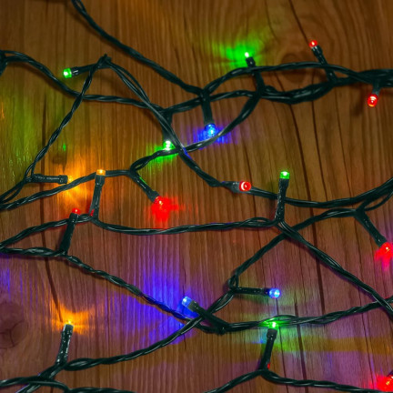 LM100 Weihnachtsbaumbeleuchtung, 100 LED, mehrfarbig, 8 Leuchtmodi