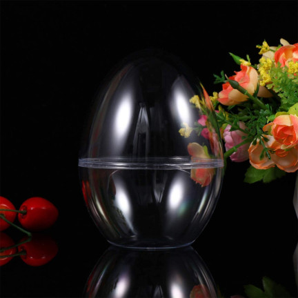 TG60436 ACRYL-EI TRANSPARENT STEHEND 9CM KUNSTSTOFF OSTEREI