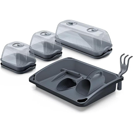 INST01-S433 MINI GEWÄCHSHAUS SETZKASTEN + WERKZEUG