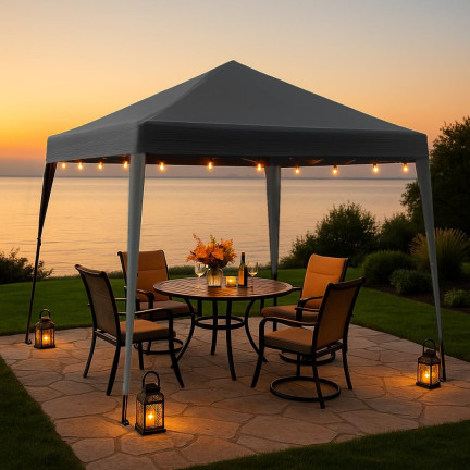Pavillon, Garten- und Veranstaltungszelt für Feste und Kommunionen, 3 x 3 x 2,5 m