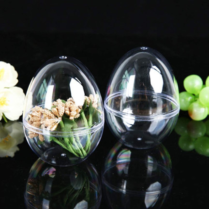 TG60436 ACRYL-EI TRANSPARENT STEHEND 9CM KUNSTSTOFF OSTEREI