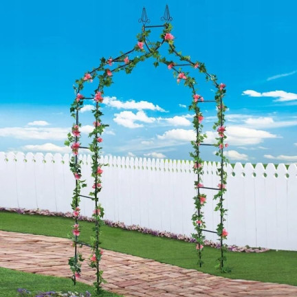 PERG-N6078 Gartenbogen Metallbogen für Rosen Blumen Zweige 240cm