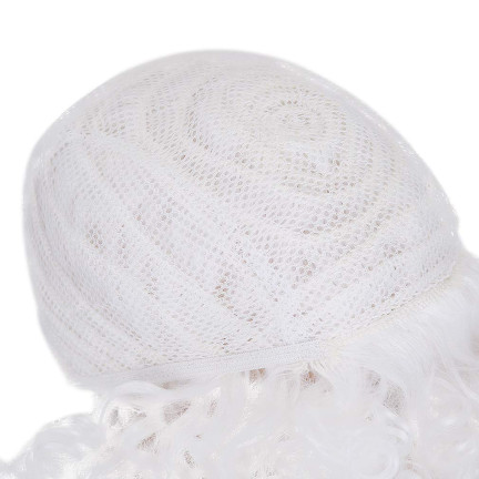 TG63178 Afro-Perücke für den Weihnachtsmann, weiß, Engel-Kostüm, Engel-Verkleidung