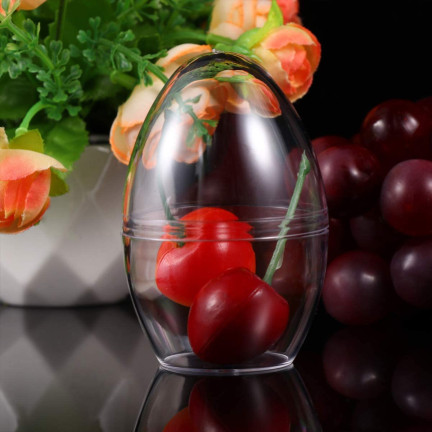 TG60436 ACRYL-EI TRANSPARENT STEHEND 9CM KUNSTSTOFF OSTEREI