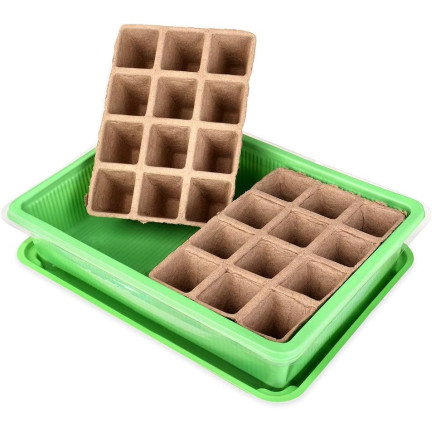 TG71428 MINI GLARNIA INSPEKT Torf Töpfe GROWER DISTRIBUTION 24 Fächer + Tray