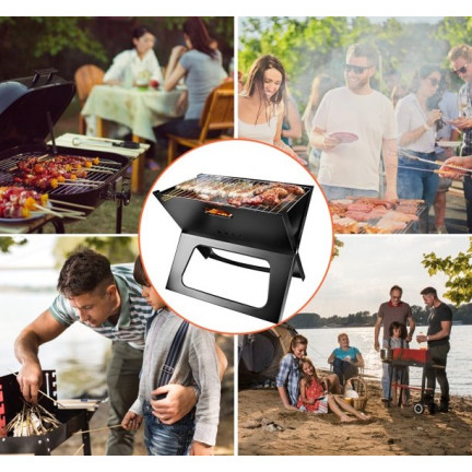 TG71415 GROSSER GARTEN GRILL TRAGBAR FALTBAR REISE BBQ FÜR CAMPING KOFFER