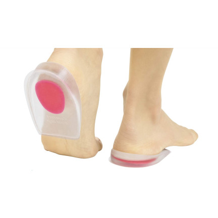 TG56607 Silikon Fersensporn Ferse Pads Gel Einlegesohlen Paar von 2pcs Schmerzen rosa