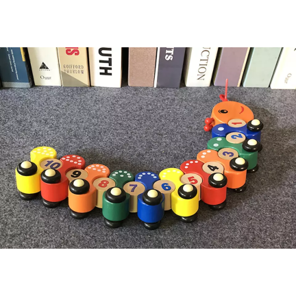 TG67019 Holzzug mit Raupenkette – Lernpuzzle zum Erlernen der Zahlen