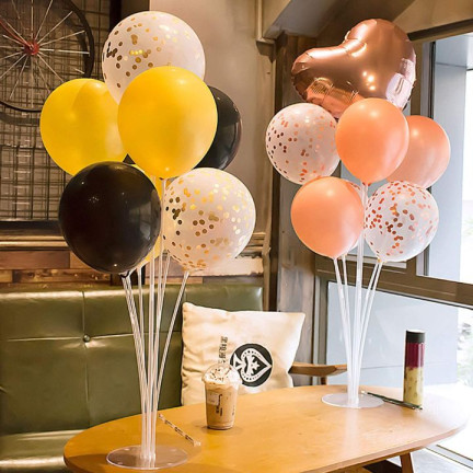 TG71474 BALLONSTÄNDER 7PC FÜR 7 BALLONS RACK GEBURTSTAG PARTY STICKS
