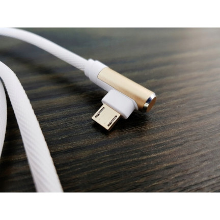 13679 Micro USB Seitenkabel Nylon 100cm Aluminium
