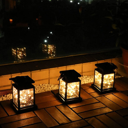 TG67267 SOLAR LED FLAMMER LAMPARNIA DRUCIKA OGROD LAMPION FÜR BALKON TERRASSE