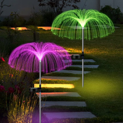 TG71397 SOLAR LAMPE 2PCS/GARTEN LED QUALLE STAMPFENDES LICHT