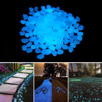 TG67713-5 Leuchtkieselsteine, fluoreszierende Steine, 100 Stück dekorativ
