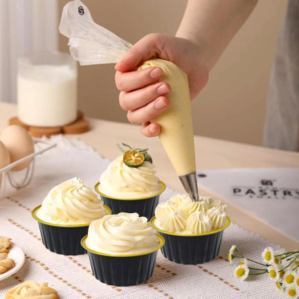 TG80292-2 GOLD UND SCHWARZ MUFFIN TASSEN CUPCAKE LINERS 50PCS