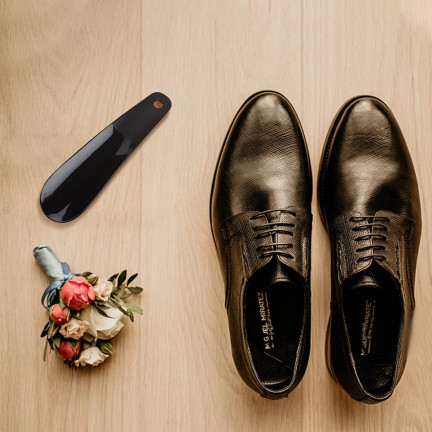 Schuhspanner aus Kunststoff, schwarz, kurz, für unterwegs, 16 cm