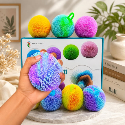 LED-Knetball, leuchtender Sensorball mit Noppen, „Flashing Squirrel“, verschiedene Farben