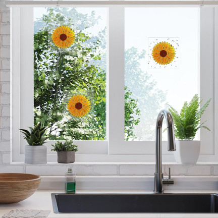 Klebefallen für das Fenster, Insektenkleber, Blumenform, 3er-Set.