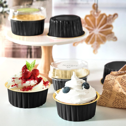 TG80292-2 GOLD UND SCHWARZ MUFFIN TASSEN CUPCAKE LINERS 50PCS