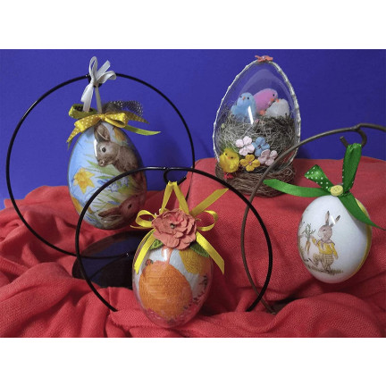 TG60436 ACRYL-EI TRANSPARENT STEHEND 9CM KUNSTSTOFF OSTEREI