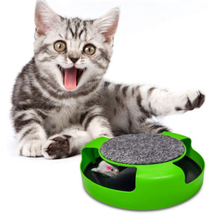 CAT0526 KATZENSPIELZEUG MAUS RAD KRATZER MAUS 25CM