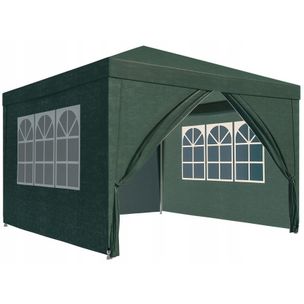 TG77595-1 GARTENPAVILLON ZELT 4 WAND GAZEBO GARTENPARTY KOMMERZIELL