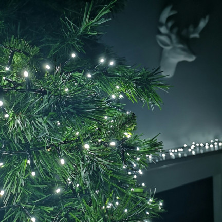 LZ200 Weihnachtsbaumlichterkette mit 200 LEDs, kaltweiß, für den Innenbereich, für den Weihnachtsbaum, Weihnachten