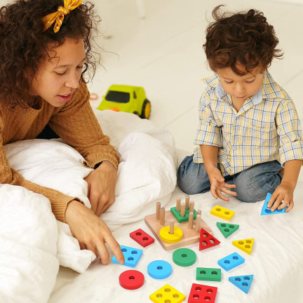 TG50018 Sortiermaschine TREE SHAPES TOYS Puzzlespielblöcke