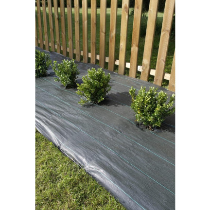 TG77638 Dickes Agro-Textil gegen Unkraut, Agro-Textil 2x20m, schwarz gegen Unkraut, 40m2
