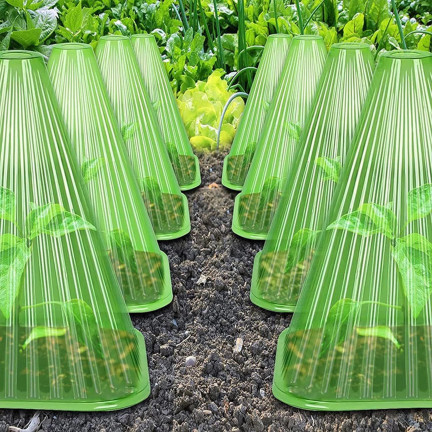 TG77639 Gartenclochen für Pflanzen, Kunststoff-Pflanzenabdeckungen, Frostschutzmittel, 12 Stück/kpl