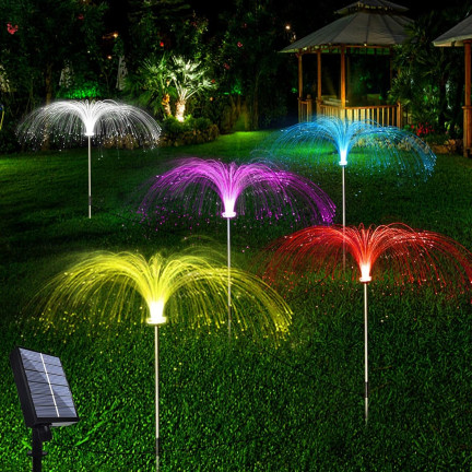 TG71397 SOLAR LAMPE 2PCS/GARTEN LED QUALLE STAMPFENDES LICHT