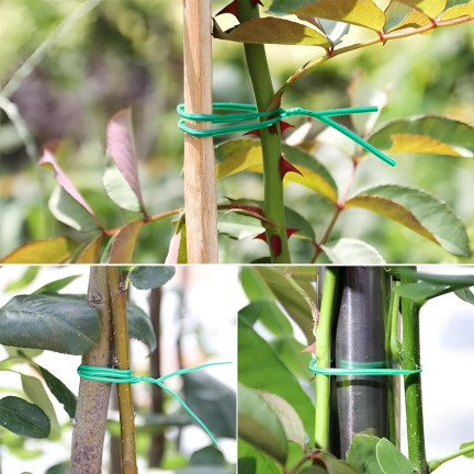 TG77619 Gartendraht, Gartenstrumpfband, Seil mit Abschneider 20m