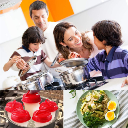 1145 Silikonformen zum Kochen von Eiern ohne Schale