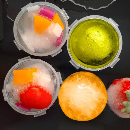 TG64476 EISFORM EIS KUGELN FORM 4 STÜCK FÜR GETRÄNKE GROSS