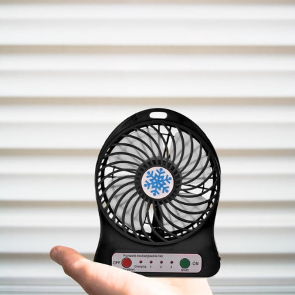 Ventilator, Tischventilator, tragbarer Ventilator, Reiseventilator, schwarz