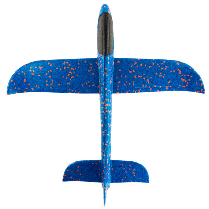 9137 – Perfektes Styroporflugzeug, 47 cm, Segelflugzeug, Wurfspielzeug, groß, blau