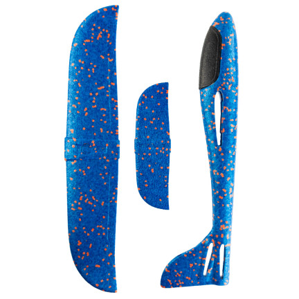 9137 – Perfektes Styroporflugzeug, 47 cm, Segelflugzeug, Wurfspielzeug, groß, blau